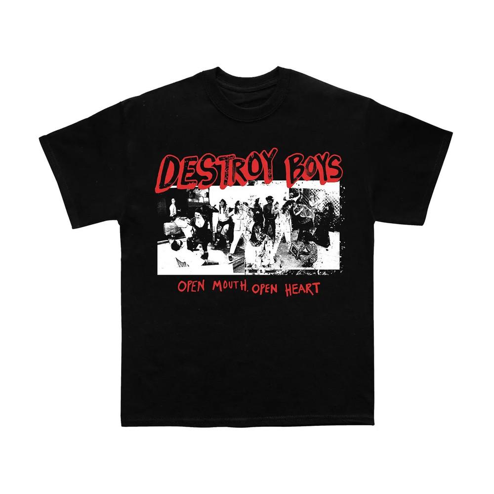 

Vintage Destroy Boy Open Mouth Open Heart Tshirt S to 5XL NZL172 Unisex T-Shirt XXXXL