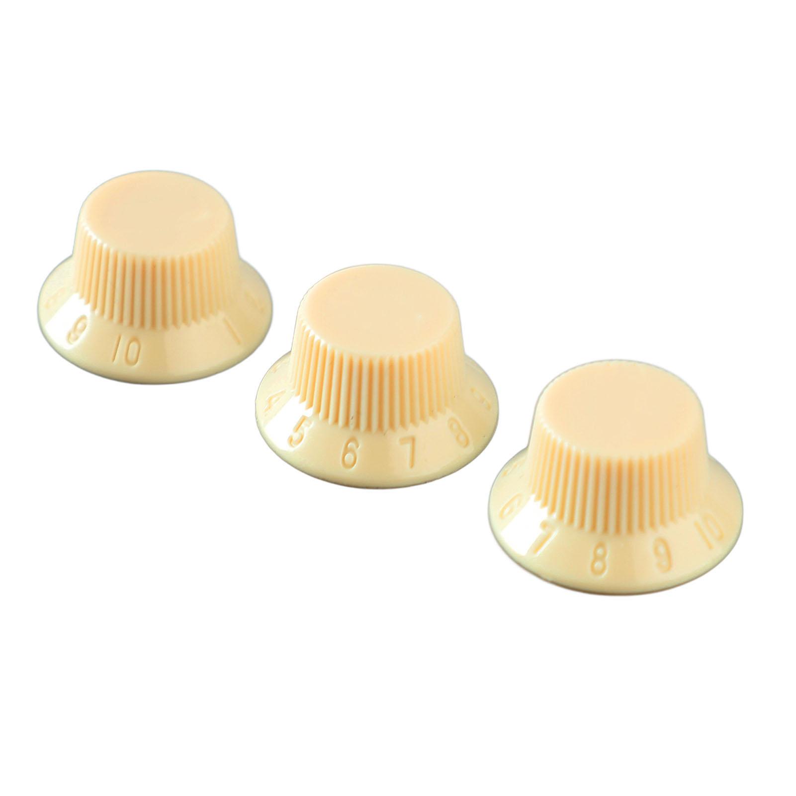 

3 шт. Ручка регулювання гітари 1 гучність 2 тон Підходить верхній пластиковий набір Комплект Аксесуар для інструменту Заміна Жовтий