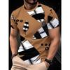 3D Print Mens O-Neck Short Sleeved Tee Street Daily Fashion T-Shirt for Men Oversized Summer Tops
