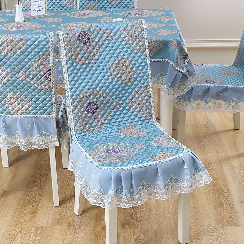 Jacquard Dining Chair Cover Home Seat Covers Slipcovers Hotel Banquet Dining Chair Case Home Decoration Dust Protective Cover