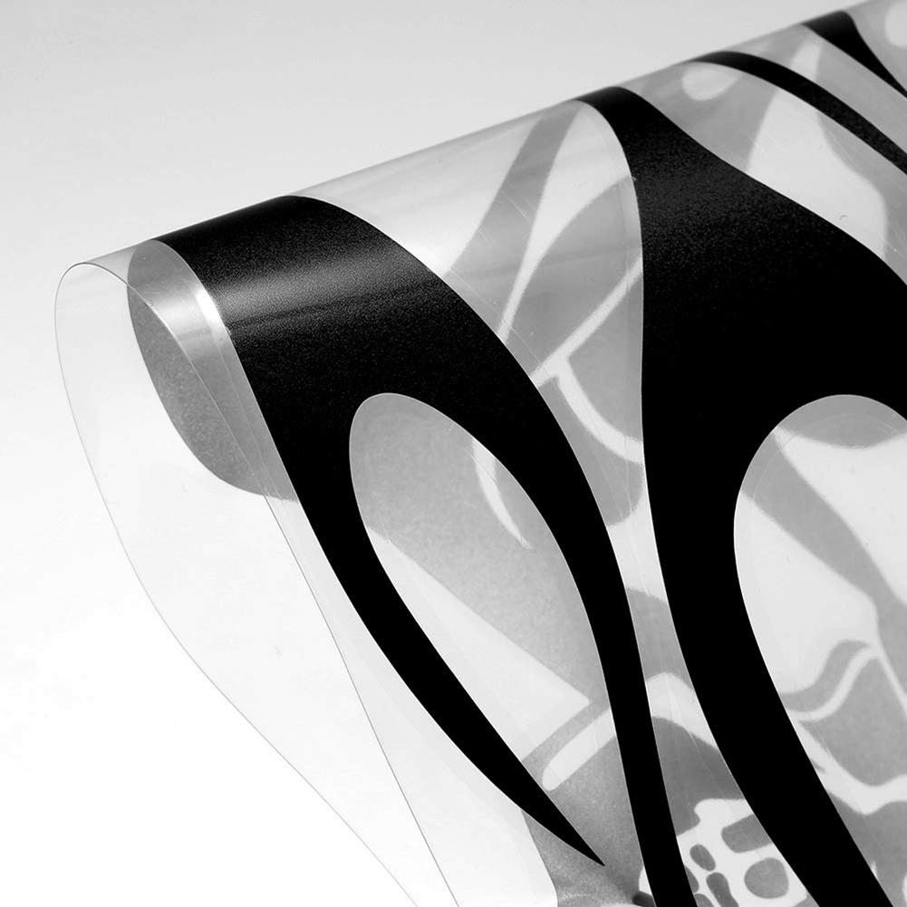 2Pcs Universal Motorcycle Gas Tank Skeleton Flames Badge Decal Stickers