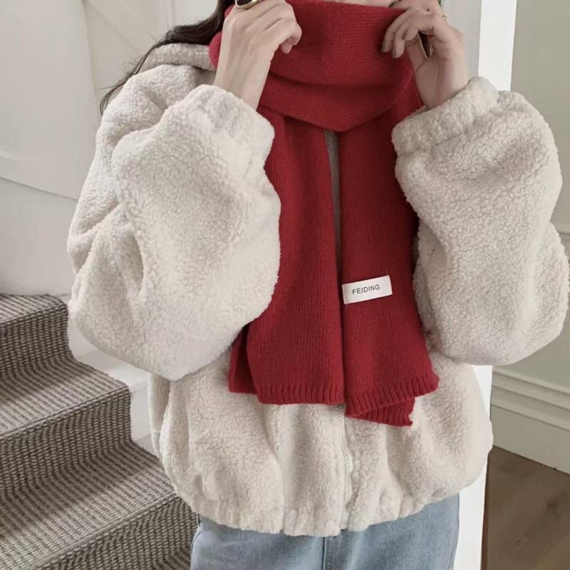 High-end Versatile Small Scarf Women's Autumn and Winter New Soft Waxy Knitted Imitation Cashmere Neck Protection Warm Scarf