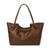 2026 Fashion New Solid Color Popular PU Large Capacity Tote Bag High Quality Simple and Versatile Women's Shoulder Bag