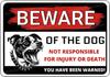 Beware of The Dog  Rottweiler You Have Been Warned Aluminum Sign  Outdoor Yard Warning Perfect for Fence Yard  Home Dec