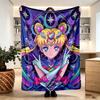 Sailor Moon Print Blanket - Soft & Comfortable, for Bedroom, Travel, Sofa, Home Decoration - Birthday Christmas Gift for Friend