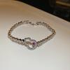 Bracciale Regolabile in Oro Vero Galvanizzato con Zir*****val Diamond, Lusso Leggero, Bracciale alla Moda di Alta Gamma, Gioiello Versatile per il Pendolarismo