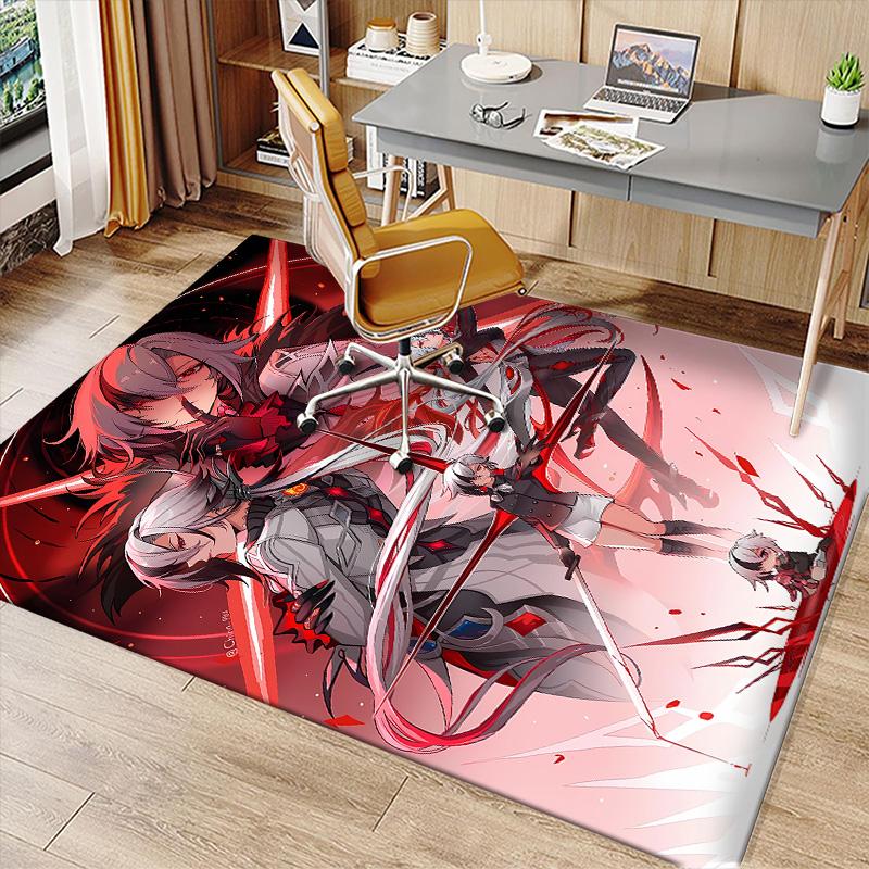 Genshin Impact characters Printed Absorbent Washable Carpet, Non-Slip Bathroom Mats, Kitchen Rugs, Yoga Mat,Living Room Entrance, Camping Picnic Rugs