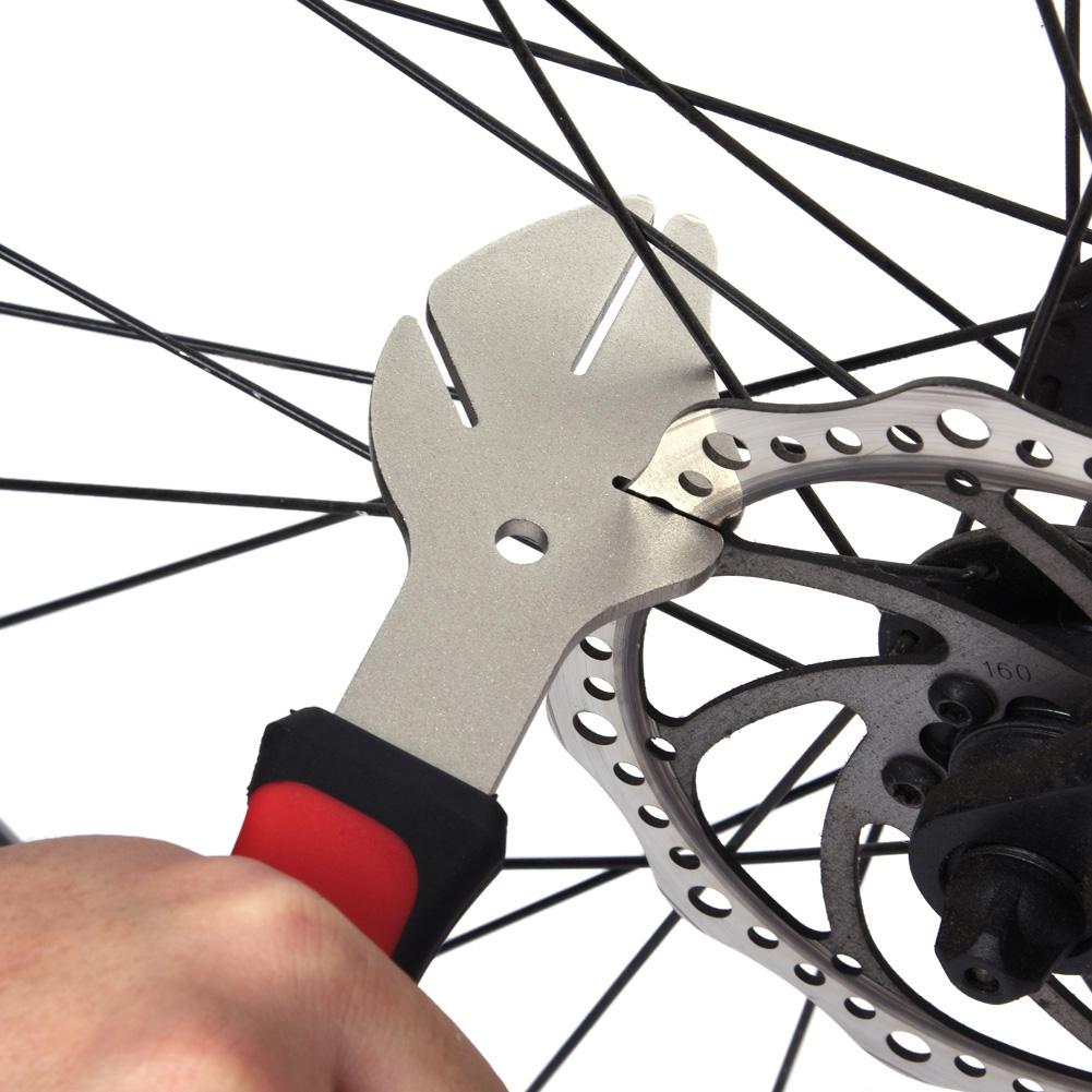 Stainless Steel Bicycle Brake Disc Rotor Truing Tool With Anti Slip Rubber Handle