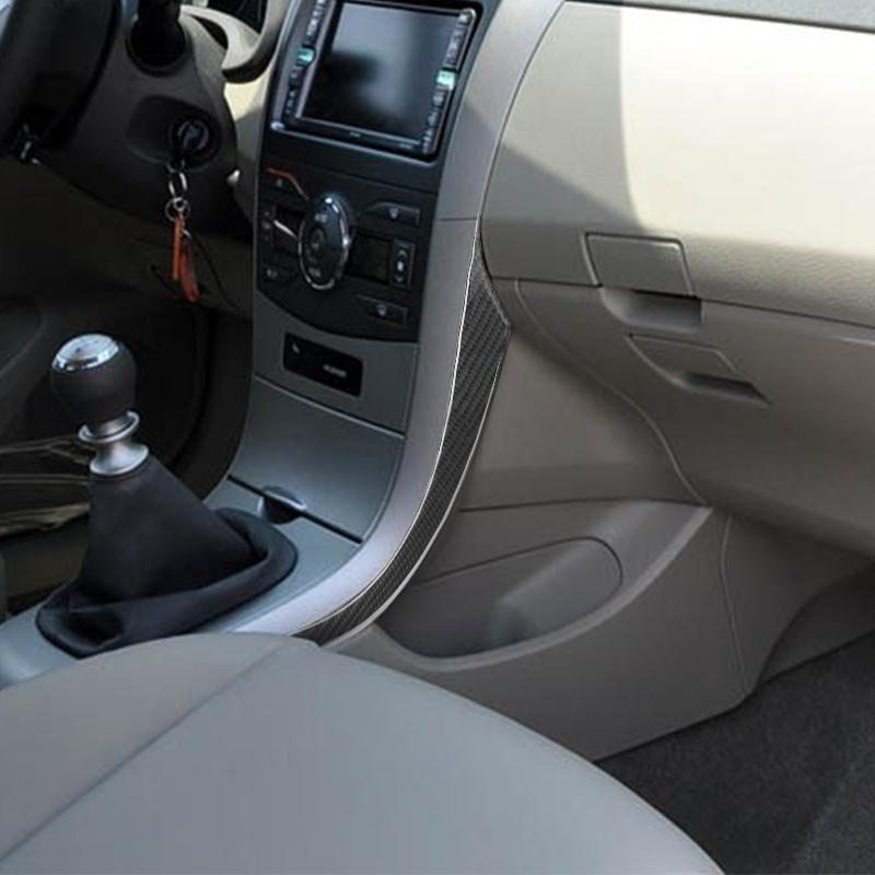 Car Inner Gear Shift Box Panel Cover Sticker Trim Carbon Fiber For Toyota Corolla 2006-2012