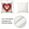 Heart Pattern Cushions 2D Printed Love Decorative Pillow Polyester Pillowcase, Sofa Decorative Cushion Cov Headboard Pillow