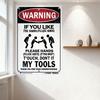 Humor Metal Tin Sign 'IF YOU LIKE (YOU HAANDS (PLEASE HANDS))' Funny Spelling Warning Tool Not Touch Decor for Home Bar Man Cave