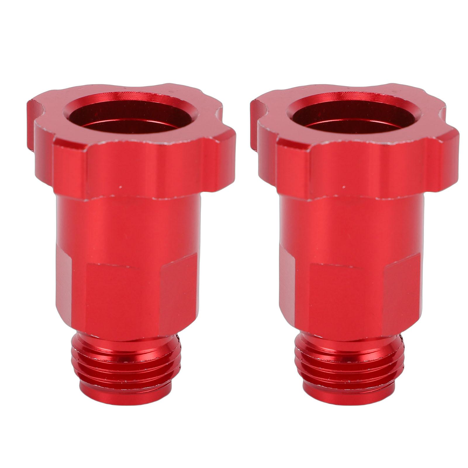 Musysh Men's Red 2Pcs Spray Gun Cup Adapters Aluminum Alloy Paint Sprayer Cup Converter M16 Thread 1.5Mm Pitch