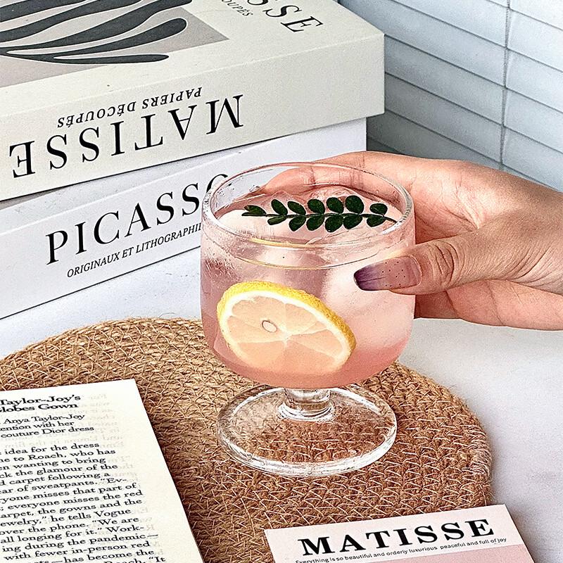 OLOEY Vintage Gemstone Pattern Short-Stemmed Cocktail Glasses