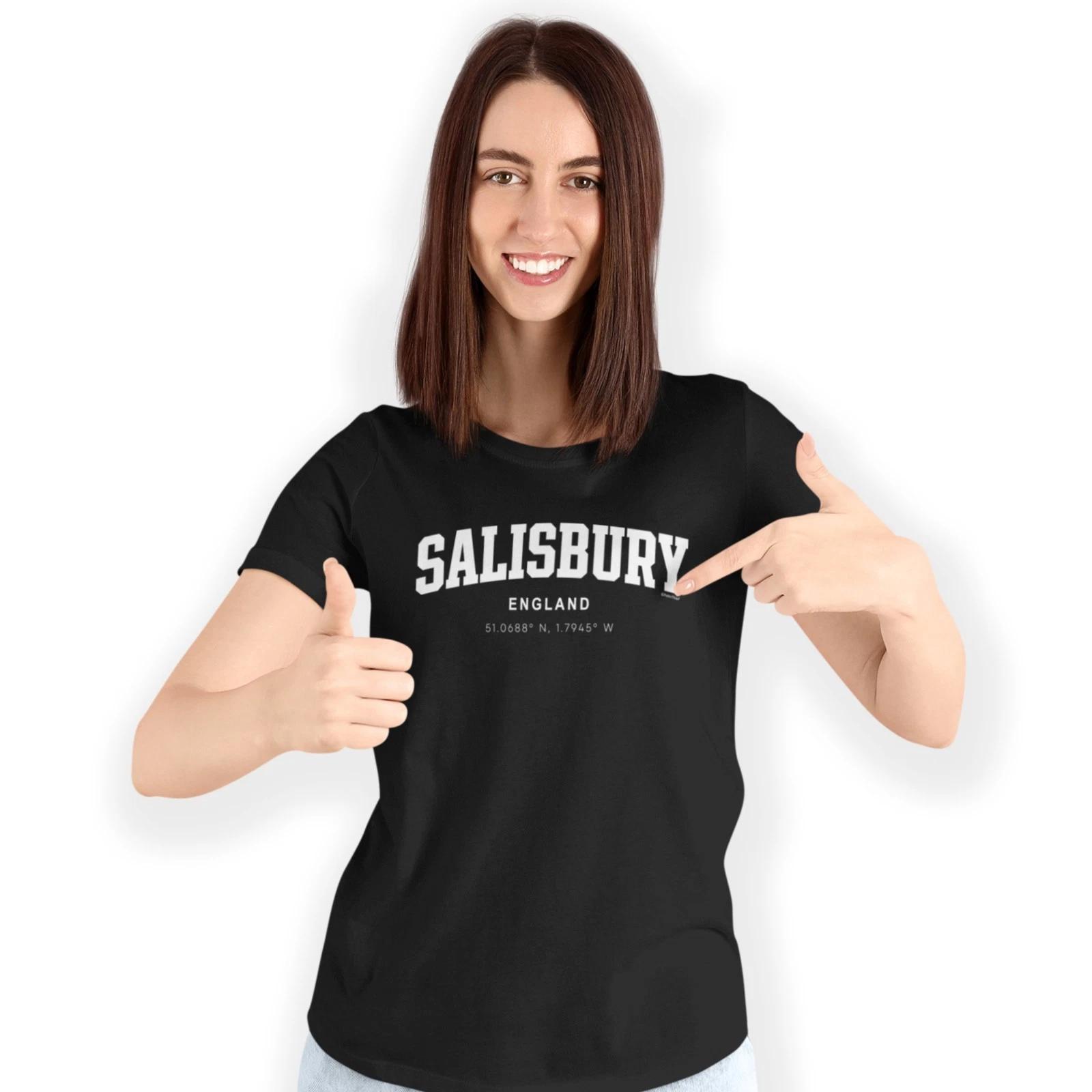 Salisbury Varsity Style Print With Coordinates Hand Printed T-Shirt S