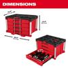Fits SAclI Milwaukee 48-22-8444 PACKOUT 4-Drawer Toolbox