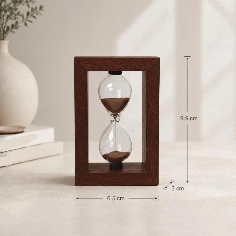 3/5/10 Minutter Ny Træ Mini Skrivebordsdekoration Timeglas Kreative Timere Sandur Køkken Til Børn Gave