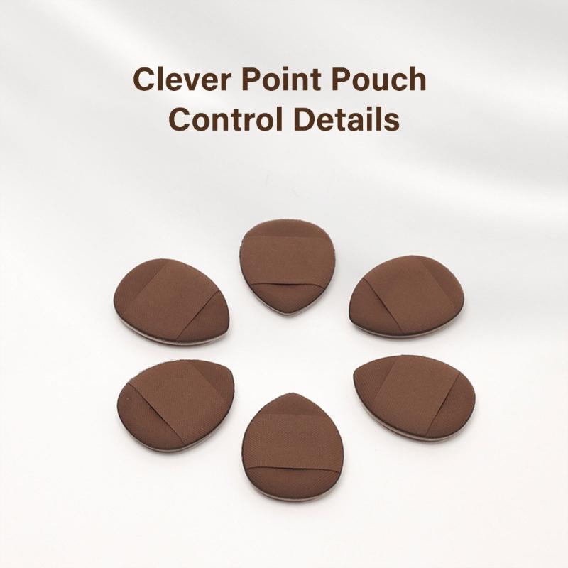 4/6 Pieces Small Thumb Cosmetic Puff Chocolate Biscuit Powder Puff Wet Dry Finger Powder Puff  Makeup Tool