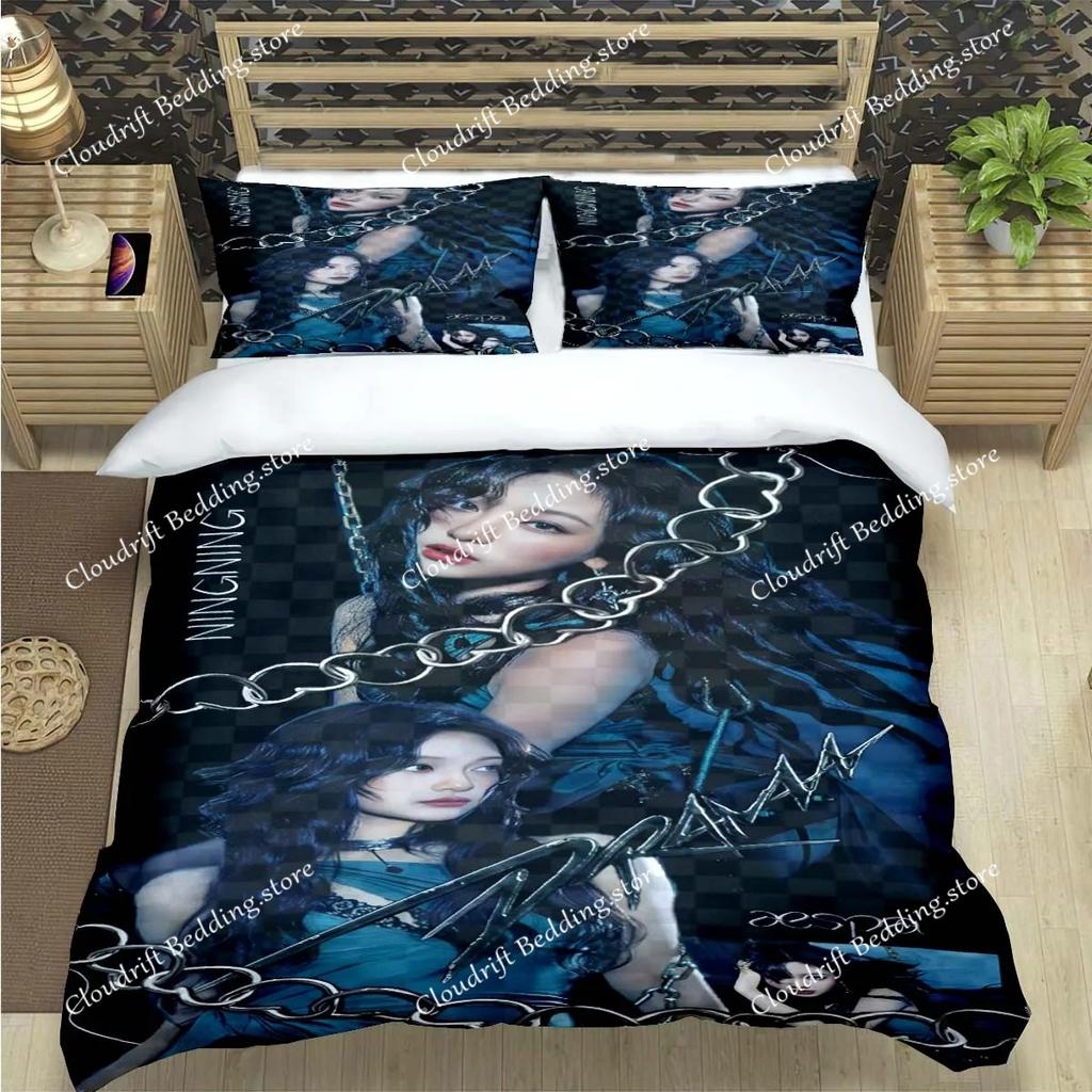 Fashion Korean Girl Group Poster Print Bedding Sets Bed Supplies Set Duvet Cover Bed Comforter Set Bedding Set Gift