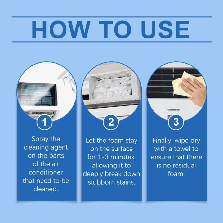 120ml Air Conditioner Cleaner Household Multipurpose Cleaning Spray Supply for Bedroom Dormitory Bathroom Cleaning Tool