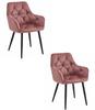 Jork Chair - Pink Velvet / Black Legs X 2