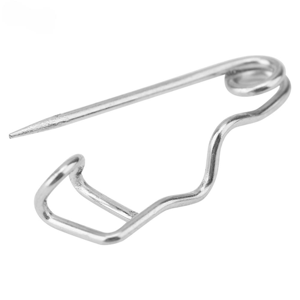 100Pcs Silver Safety Pins Metal Steel Wire S-Shaped Pins Sturdy Locking Pin Clasps For Sewing