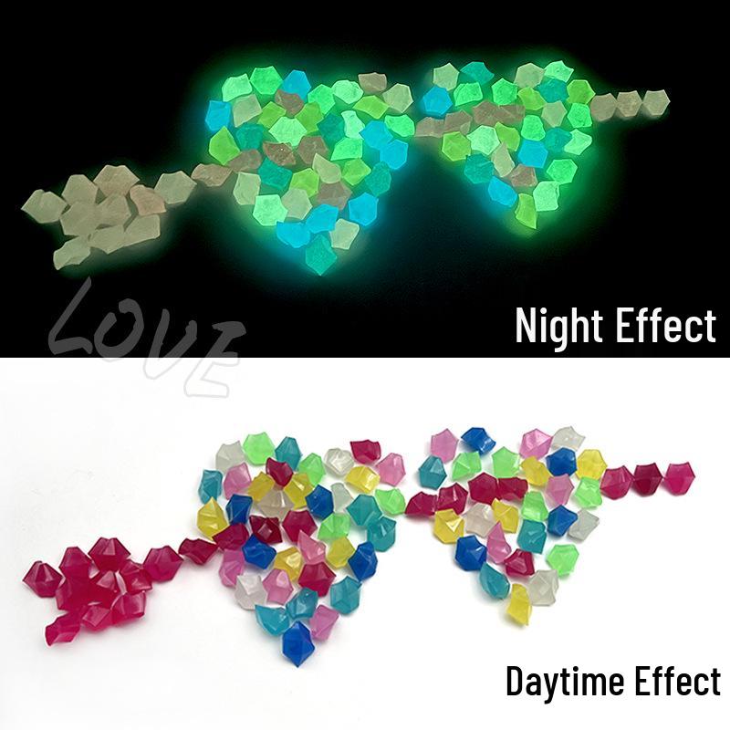 Colorful Luminous Plastic Stones: Children's Gemstone Digging Game & Fish Tank Decoration