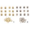 12x Mini Metal Hinge Jewelry Cigar Box Dollhouse Hinges with Screws, 8x10mm