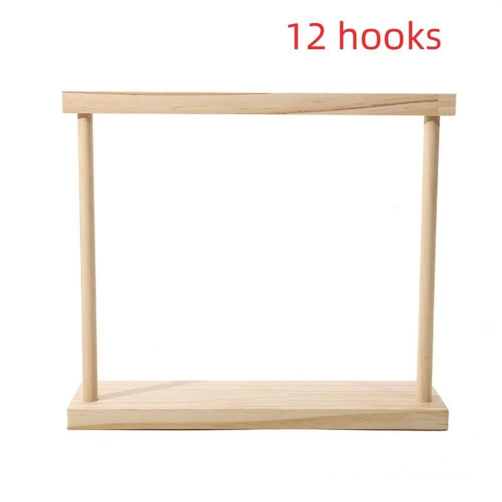 Exquisite Necklace Hanging Rack 12 /18 Hook Jewelry Jewelry Holder Simple Wood Necklace Stand  Home