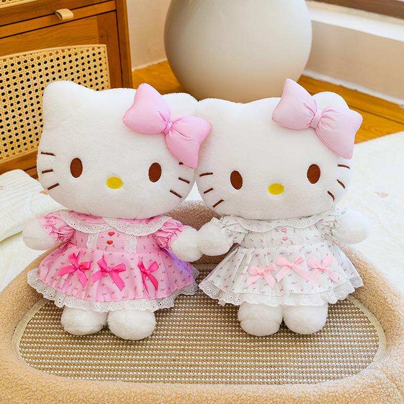Hello Kitty Cartoon Lace Plush Toy - Cute Cat Doll Gift for Girls