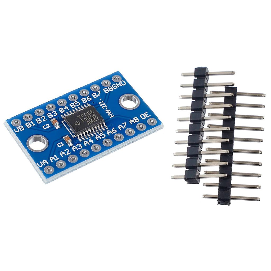 TXS0108E High Speed Full Duplex Logic Level Converter 8 Channel SPI 8 Way 3.3V 5V IIC 8-Bit Bi-Directional Converter Module Apply to Raspberry Pi and