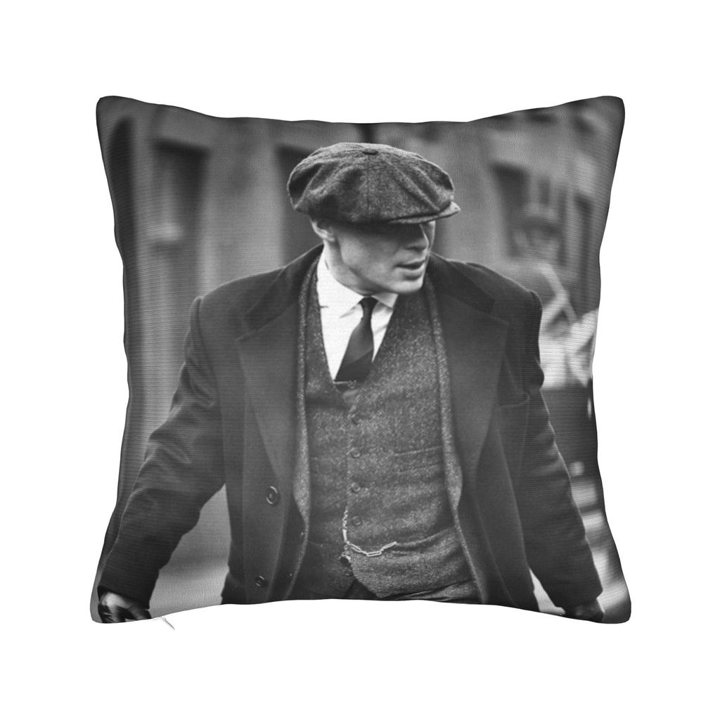 P-Peaky Blinders Tommy Shelby Pillowcase Printing Polyester Cushion Cover Gift Throw Pillow Case Cover Home Square 45*45Cm