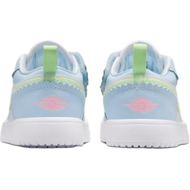Air Jordan 1 Low Alt SE PS Half Blue Kids Sneakers Sail White Vapor-Green IB7117-403