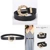 Fashion Faux Leather Waist Belt For Women With Metal Buckle Casual Dress Accessory