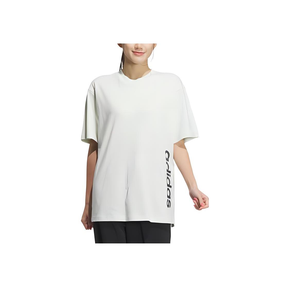 

Adidas SS24 Sports Lifestyle Series Logo Round Neck Casual Loose Short Sleeve T Shirt Unisex Tops Crystal-Blue JJ0616 2XL