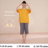 Women's Summer Short-Sleeve Modal Cotton Pajama Set with Chest Pad