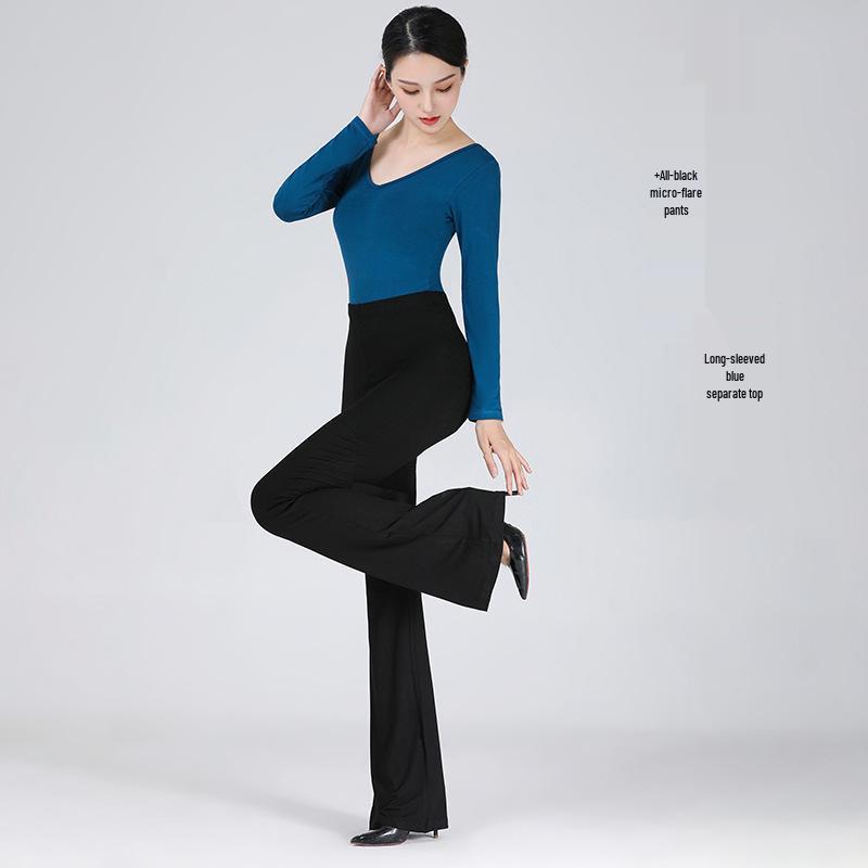 Women's Slim-fit Elegant Dance Practice Suit - Fashion Show and Etiquette Training Set