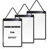Thyle 3 Pcs Business Retail Hanging Sign Holder 8.3 X 11.7 Inch Plastic Advertising Signage Sign Holder Craftsman's Stall Clear Poster for Store