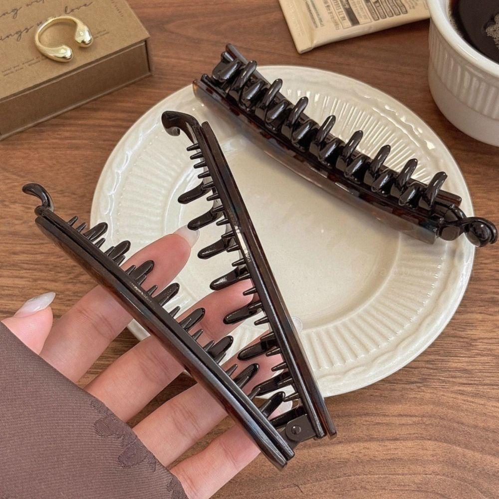 Acetic Acid Leopard Print Hair Clip Geometric Vertical Clip Creative Hairpin  Girl