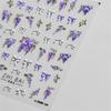 1pcs 5D Exquisite Purple Wisteria Flower Nail Art Stickers Flower Bow Nail Decoration Slider Decal Adhesive Transfer Part