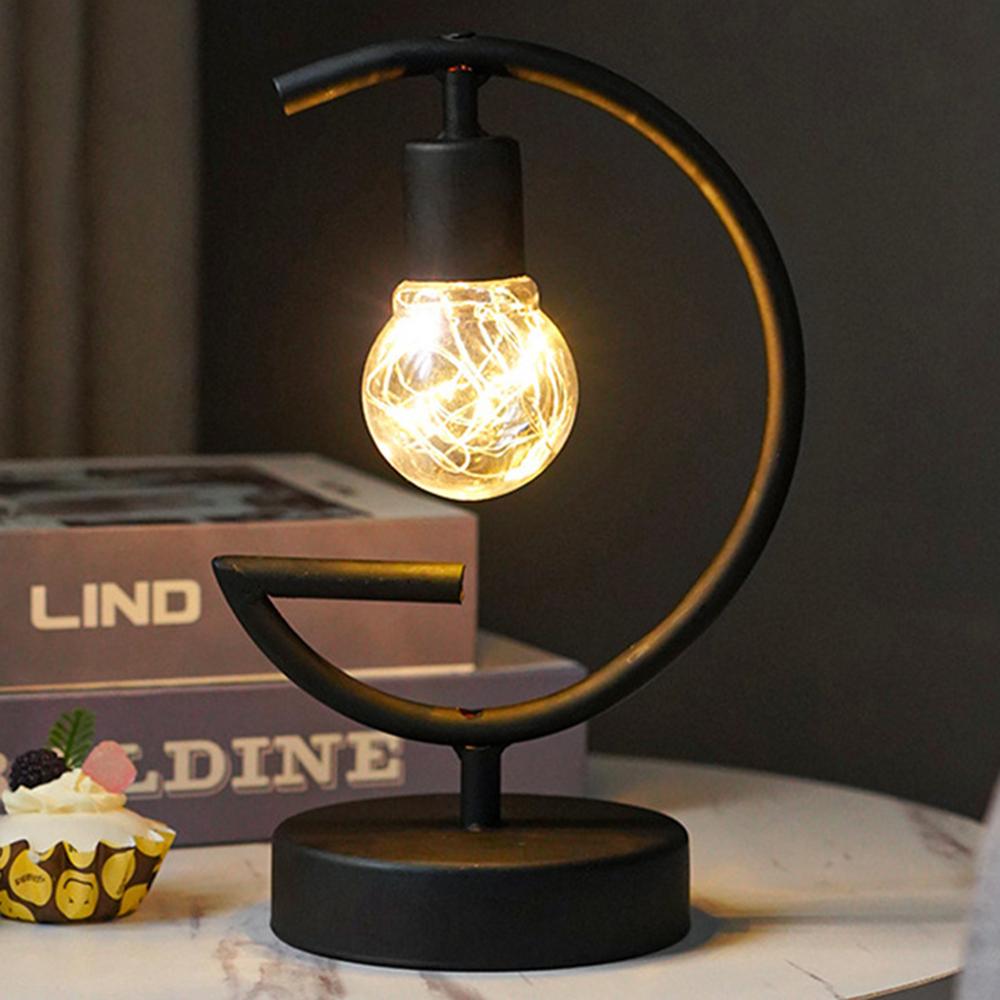 LED Iron Art Shape Lamp Warm Light Home Decoration Ornament Night Light for Bedside