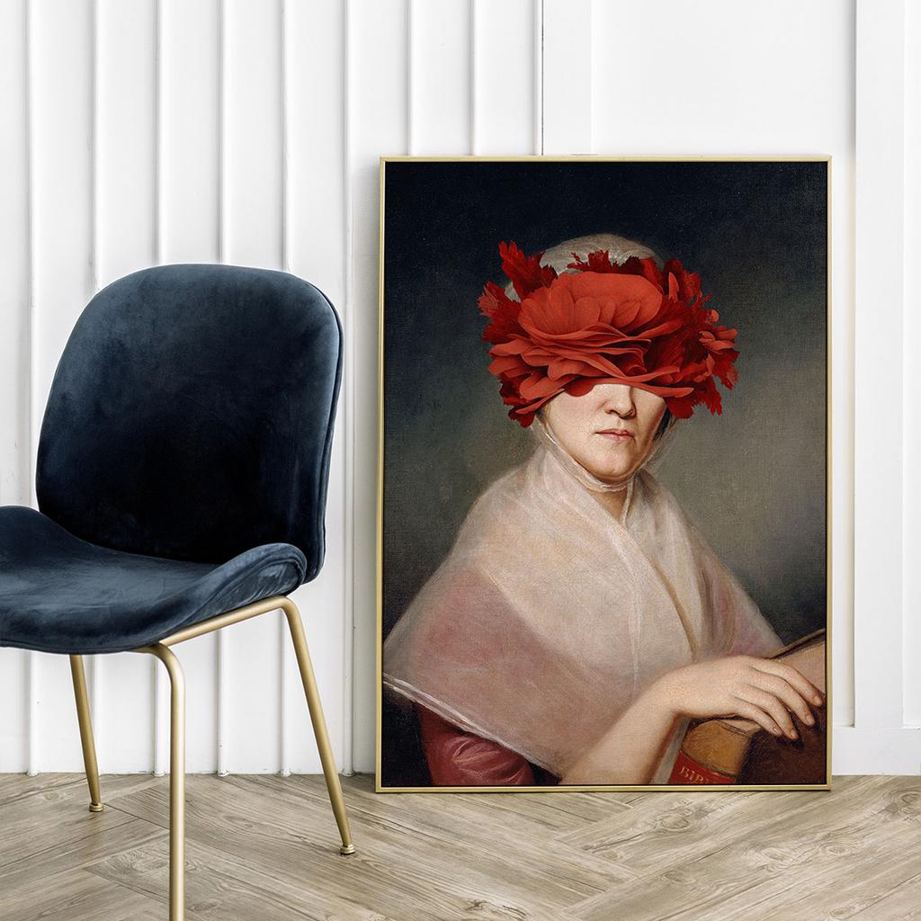 Poster Portrait Red Flower