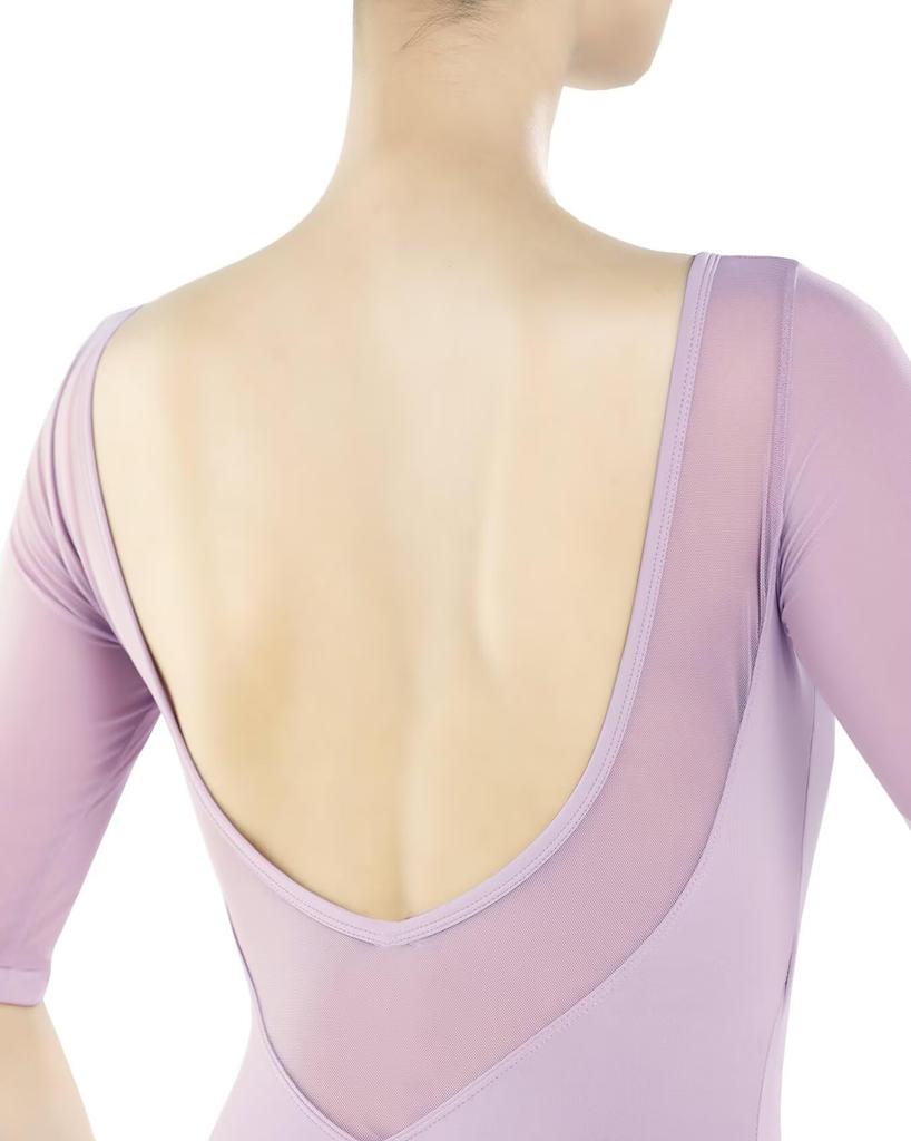 Sleeve Stretch Popular Adult Ballet Size 160 [s.lemon] 5/8 Leotard, Tulle, Leotard, Junior, 9296, Purple,