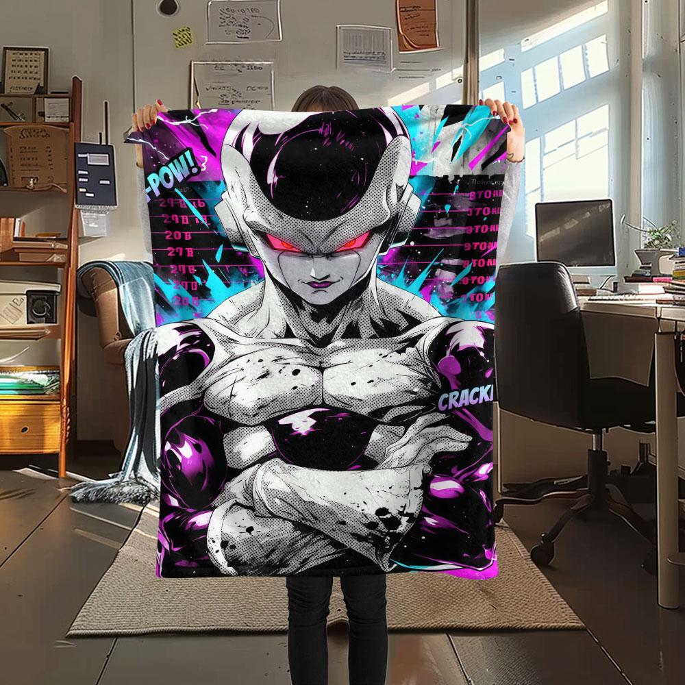 

1Pc Dragon Ball Couples Print Flannel Blanket, High quality Comfortable for All Seasons, Home Decor, Warmth and Comfort, Perfect for Christmas Gifts 80cm x 120cm