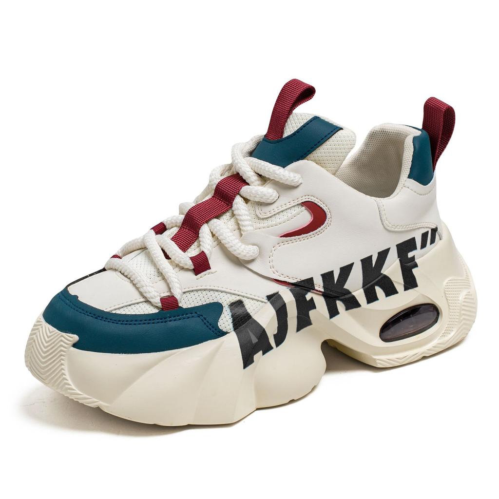 Spring new versatile men's heightening casual men's shoes thick-soled non-slip wear-resistant lightweight dad shoes comfortable sports shoes