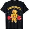 Gingershred Śmieszny Piernikowy Ludzik Siłownia Kulturystyka Boże Narodzenie T-Shirt
