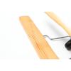 [Simple Design with Gentle Natural Wood] Wooden Slacks Hanger with Natural Wood Grain and Color, One-touch Attachment and Detachment, 24.5cm Wide (2)