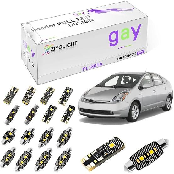

LED Interior Light kit Replacement for Toyota Prius 2010-2021 Accessories 6000K White Dome Light Bulbs Upgrade (PL1802A) Toyota Prius 2004-2009 (1