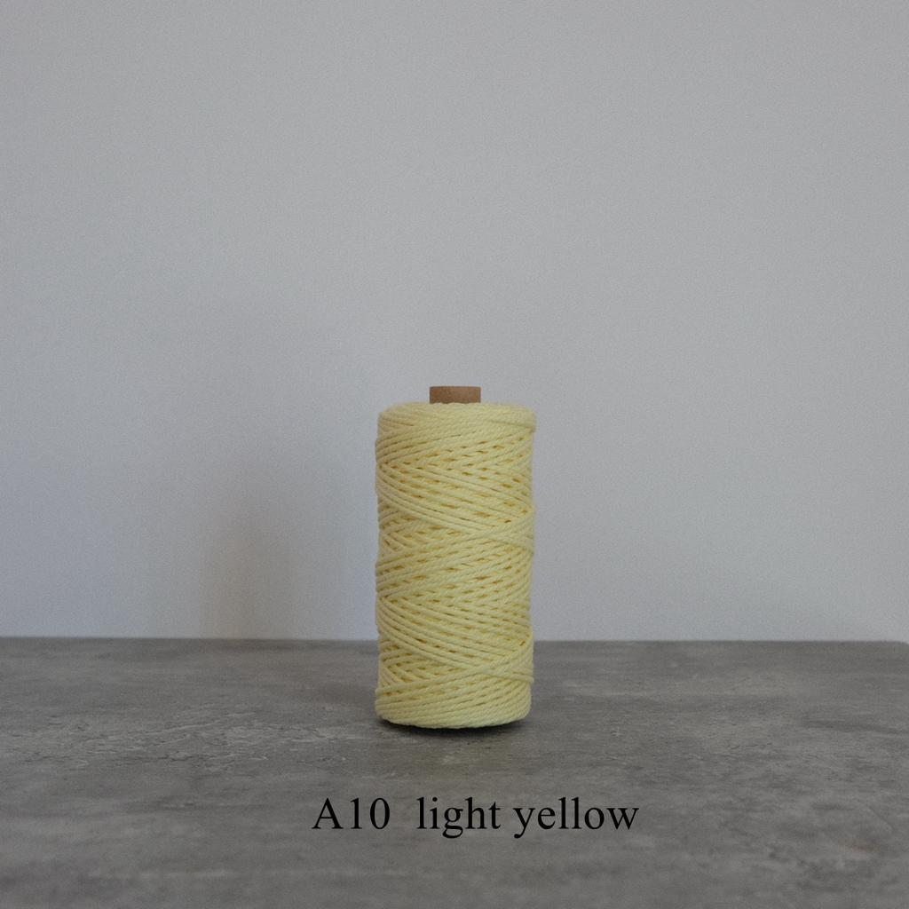 42 Colors 3mm 3-Ply Cotton Cord Pure Cotton 3 Strands Rope Home Tapestry Kids Handmade DIY Macrame Cord