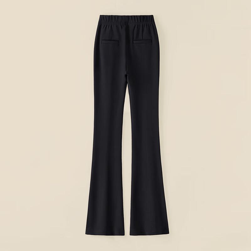 Women's Flared Casual Pants with Side Slit