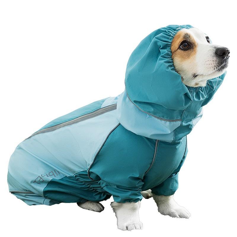 Full Coverage Corgi Raincoat Small To Medium Dogs Waterproof Outdoor Pet Jacket Four-Legged Dog Coat